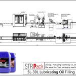 Línia automàtica d'ompliment de oli lubricant 5L-30L